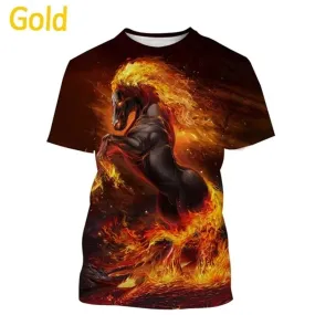 100-160, Graphic T Shirts Casual Personality Streetwear.