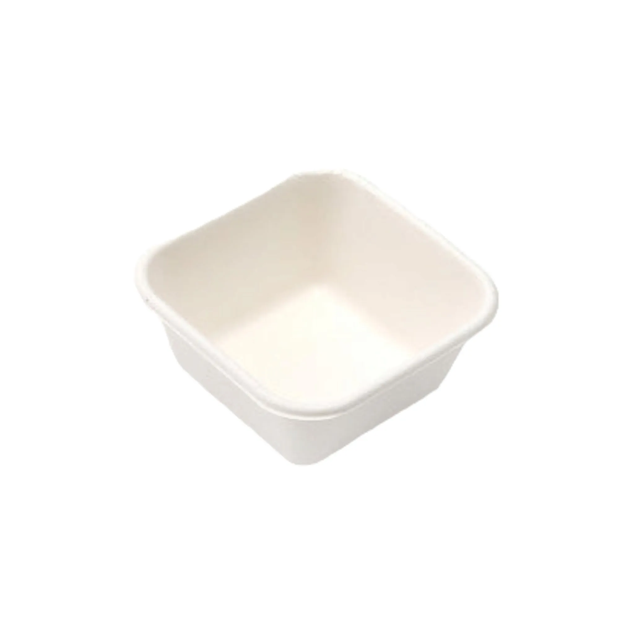 250ml Biodegradable Sugar Cane Food Meal Container Square White 10pack