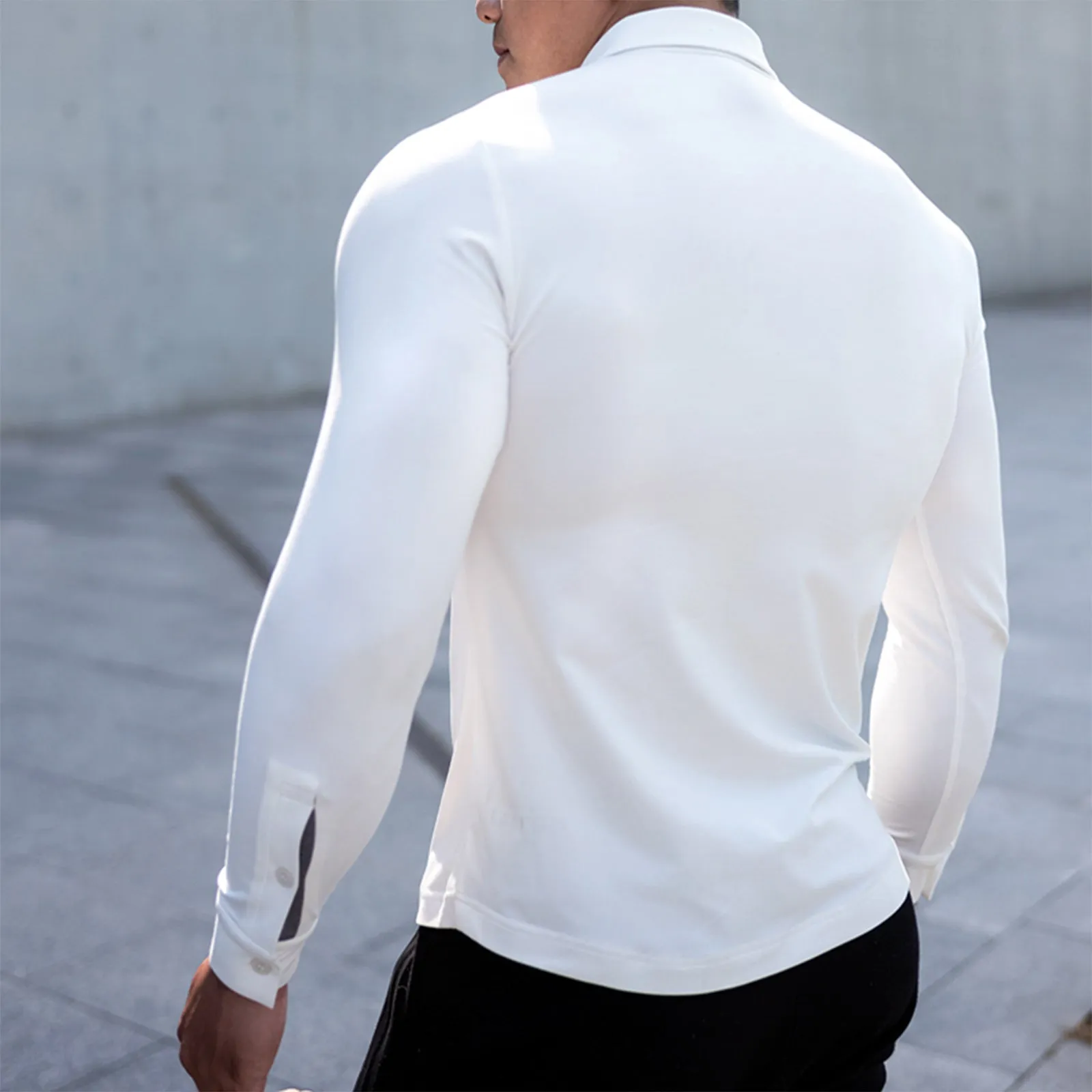 ACTIVE DRY-FIT MOISTURE WICKING  LONG SLEEVE POLO SHIRT