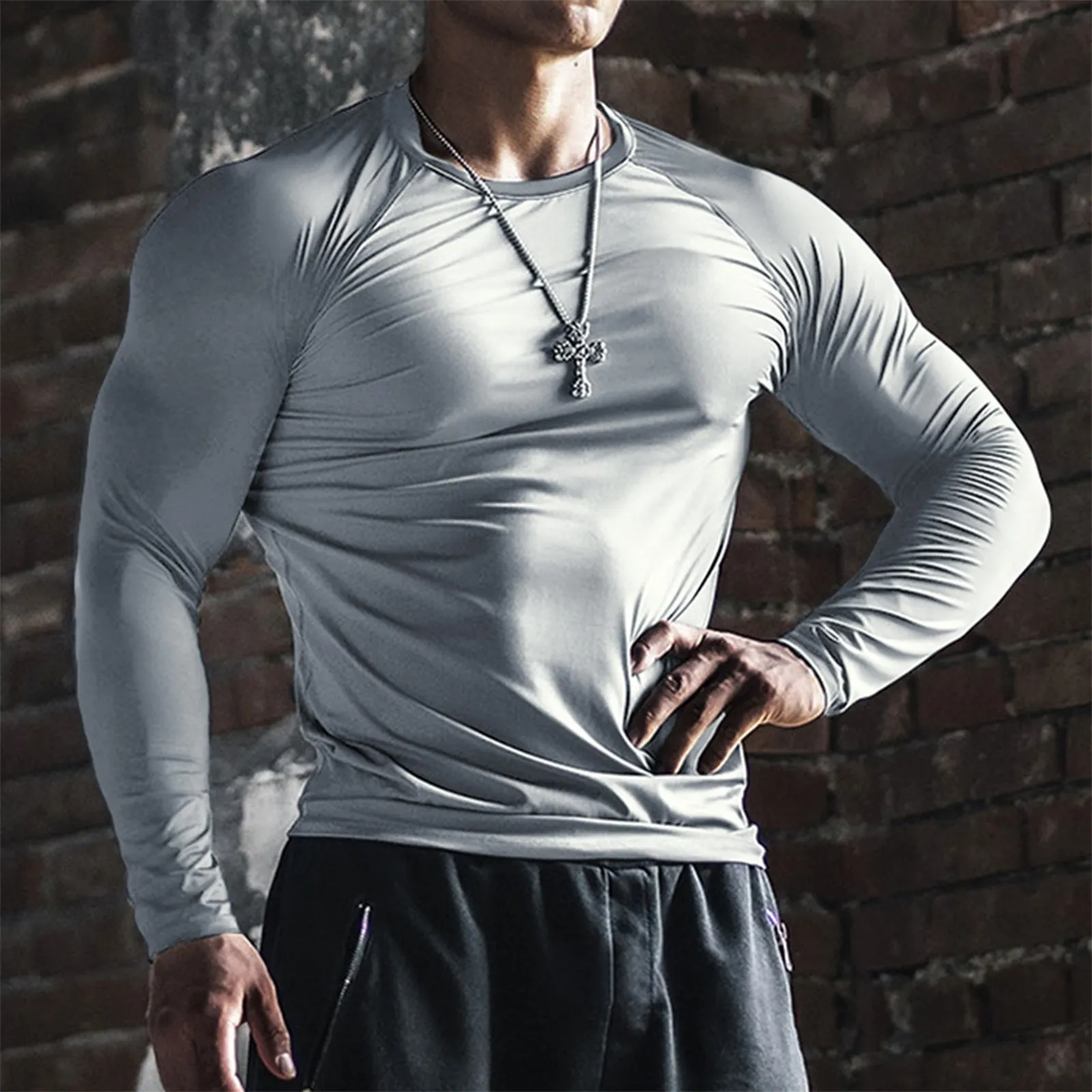 ACTIVE DRY-FIT MOISTURE WICKING RAGLAN LONG SLEEVE T-SHIRT