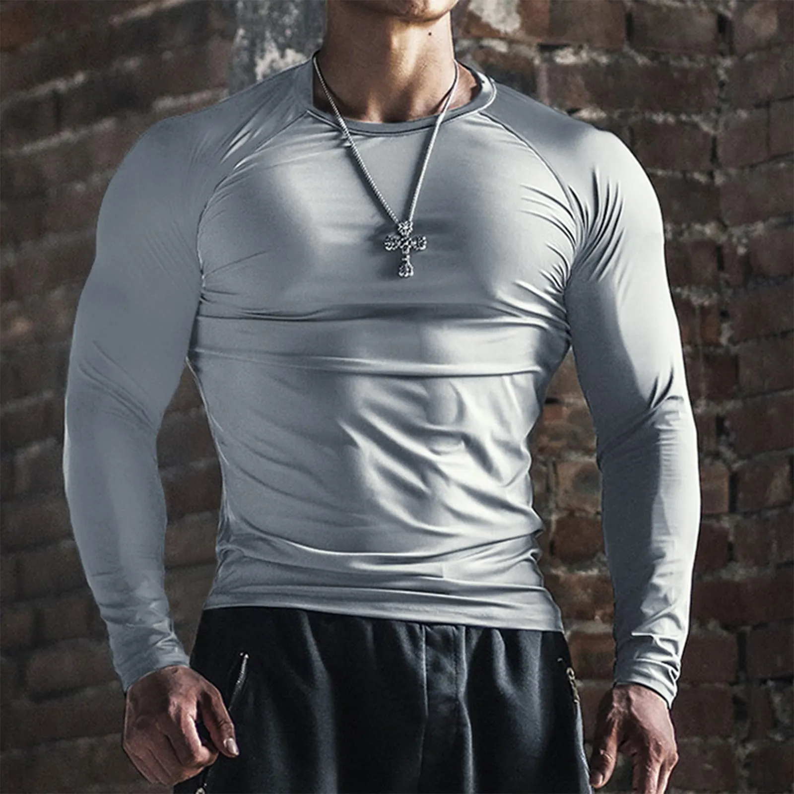 ACTIVE DRY-FIT MOISTURE WICKING RAGLAN LONG SLEEVE T-SHIRT