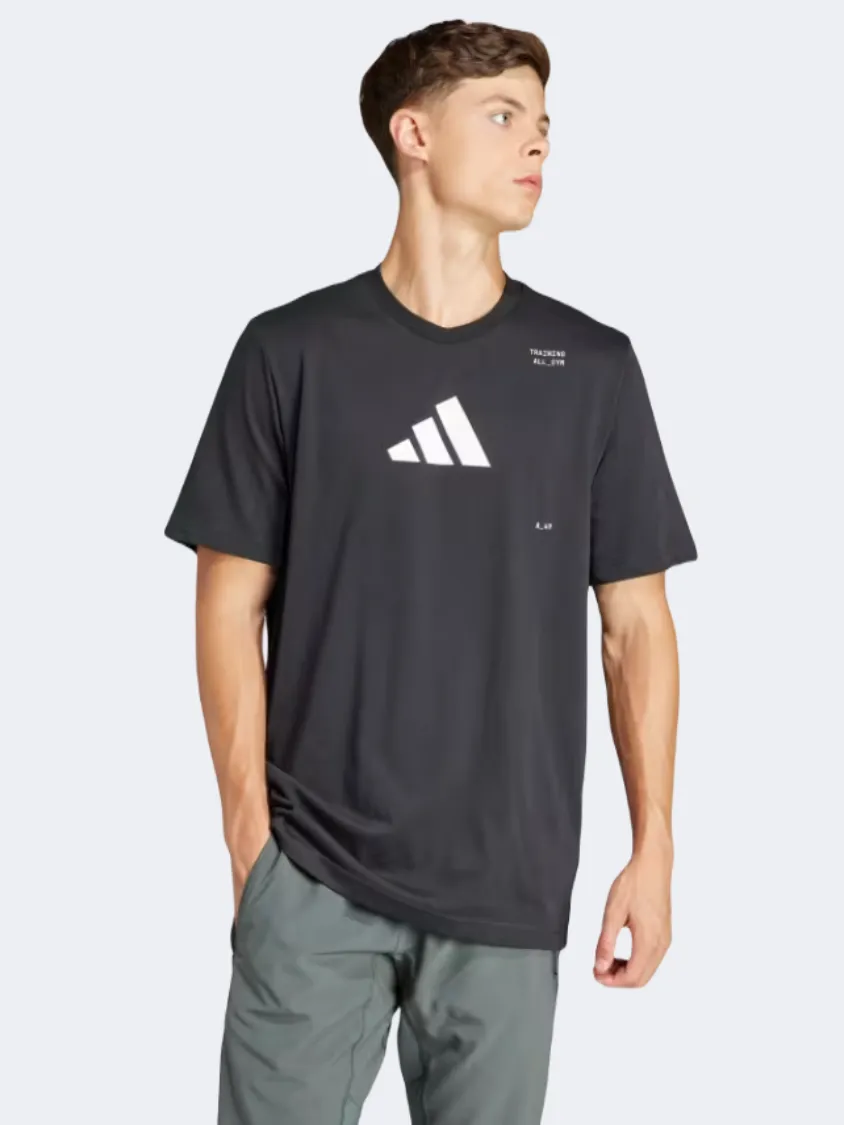 Adidas Category Graphic Men Training T-Shirt Black/White