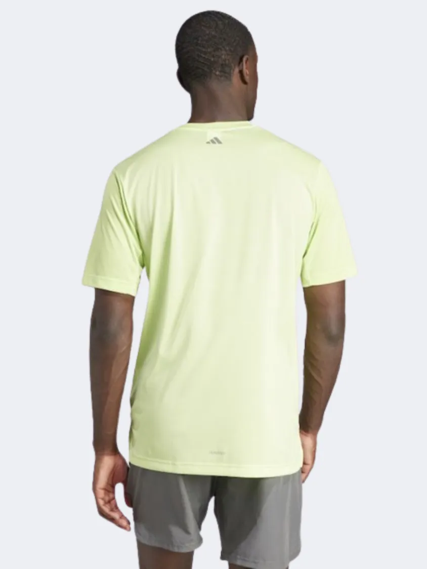 Adidas Hiit Gf Slogan Men Training T-Shirt Pulse Lime