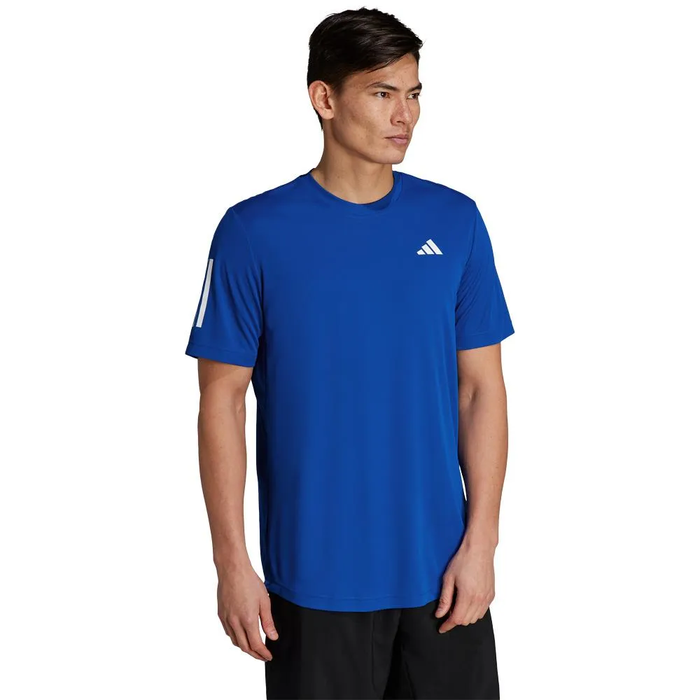 adidas Men's Club 3 Stripe Tee - Collegiate Royal