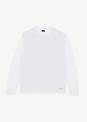 AFENDS Mens Essential - Retro Long Sleeve T-Shirt - White