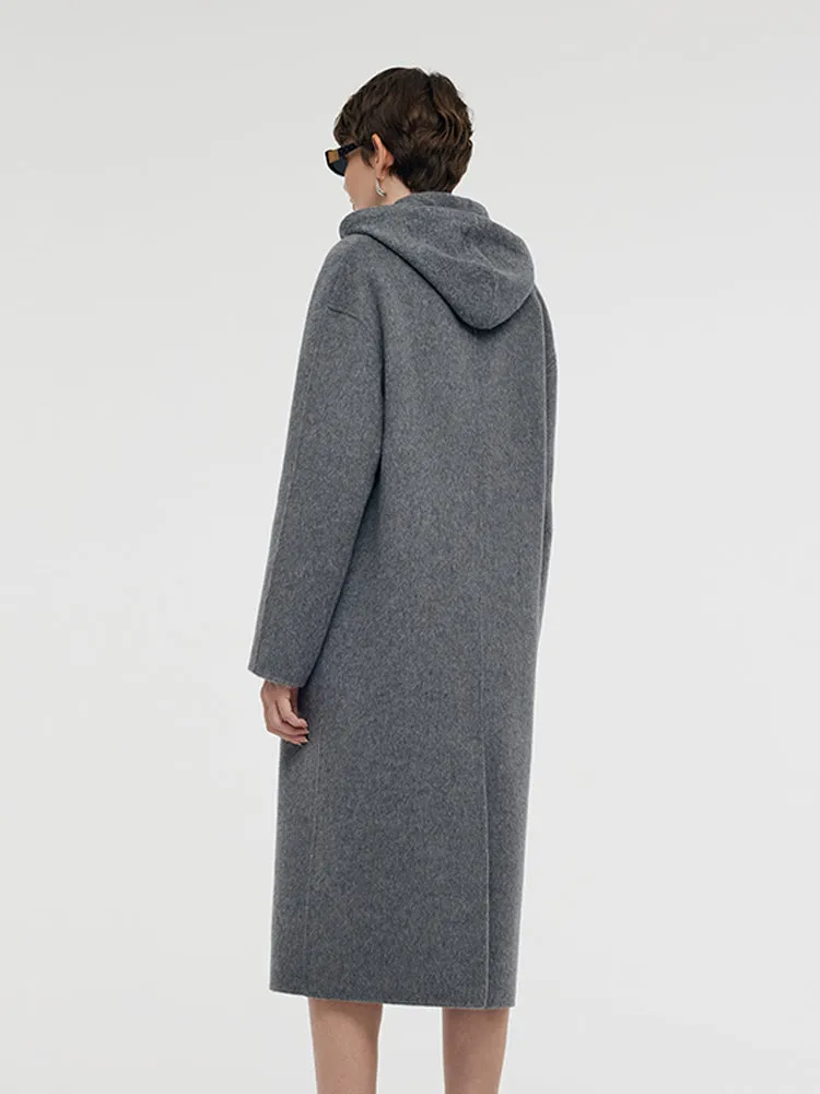 Alpaca Wool Longline Women Overcoat