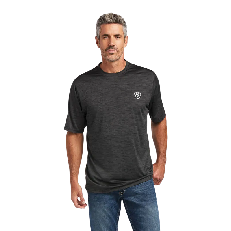 Ariat Men's Charcoal Charger Vertical Flag T-Shirt