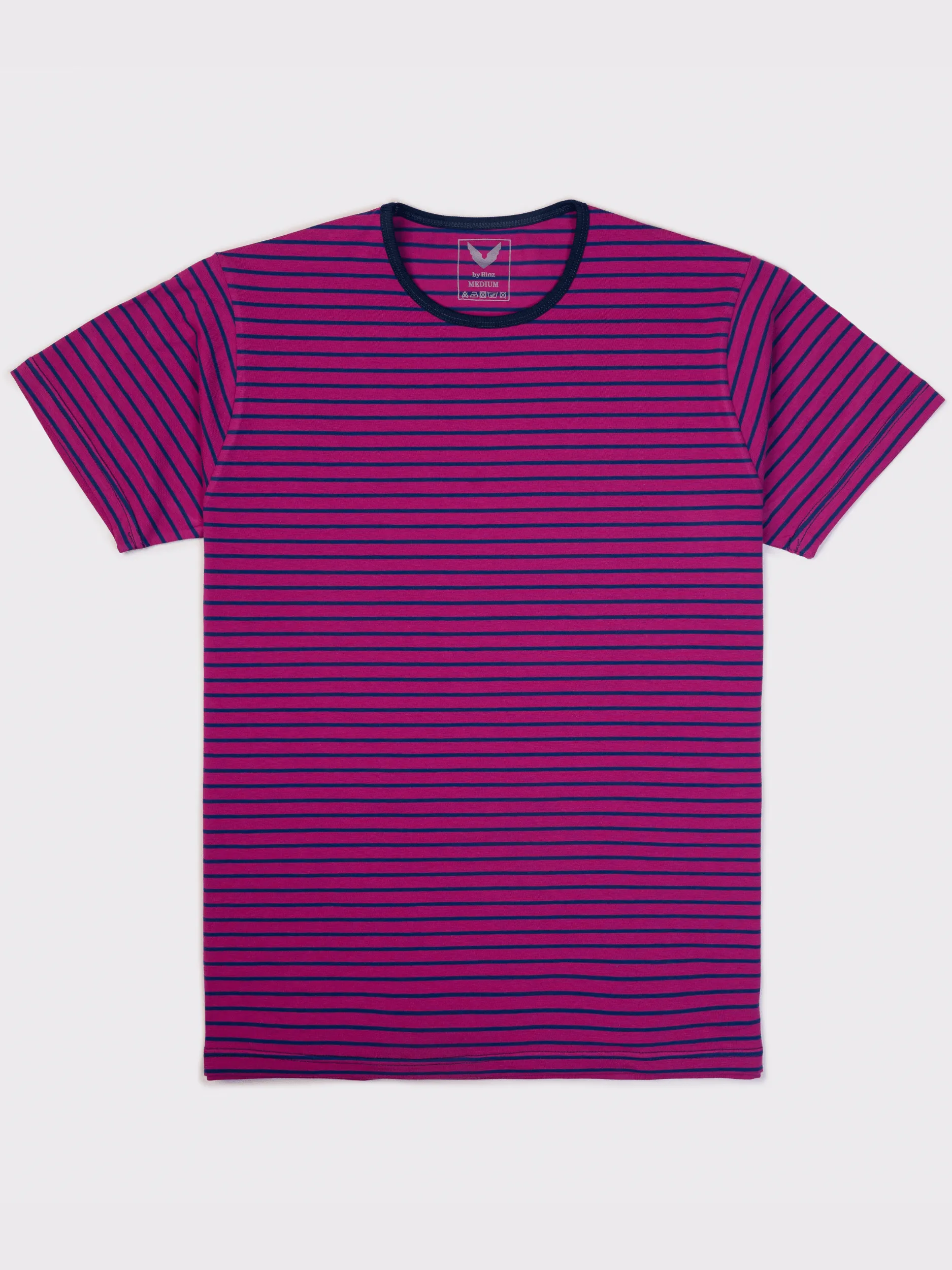 Beetroot Purple Stripes Short Sleeve T-Shirt