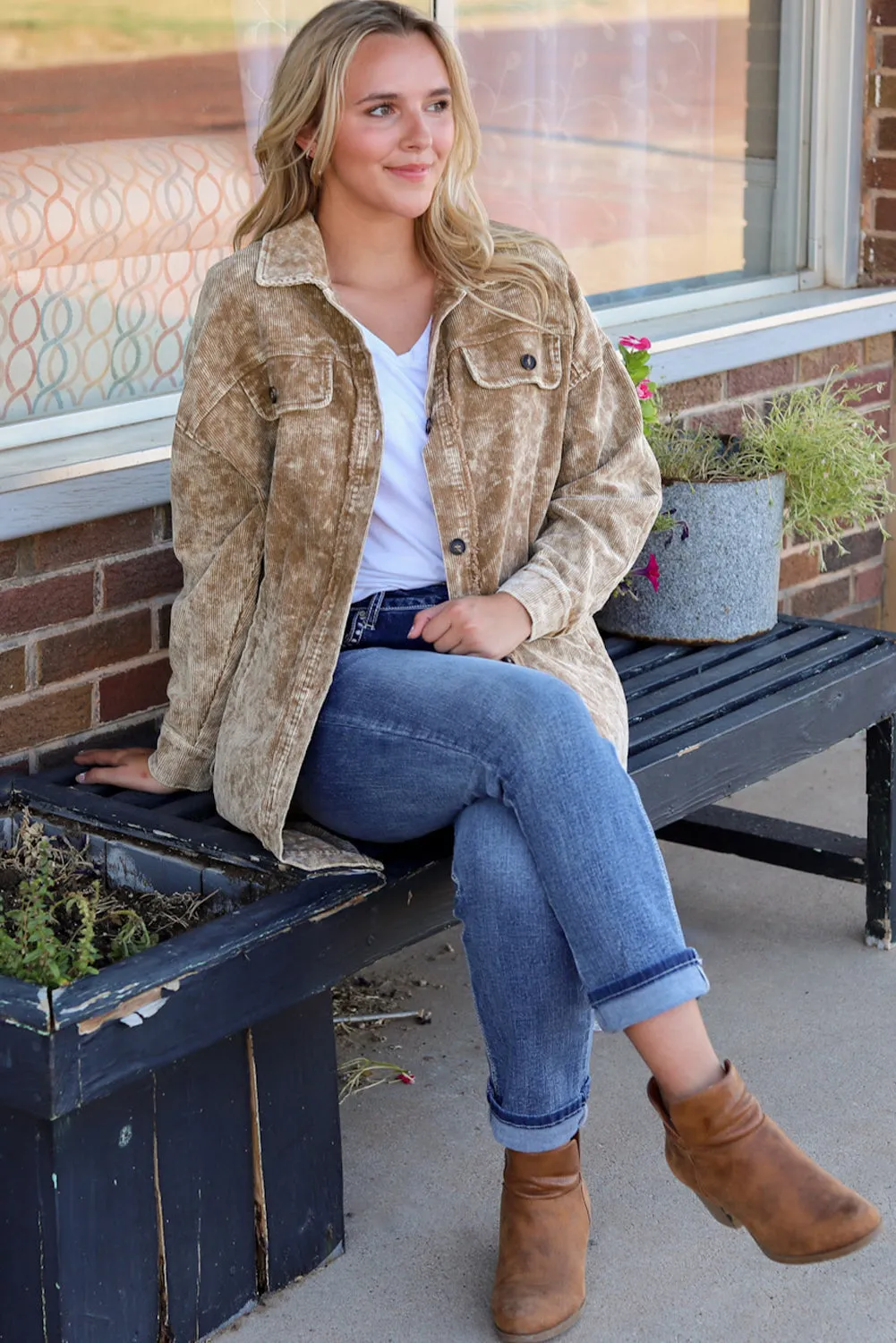 Beige Corduroy Jacket