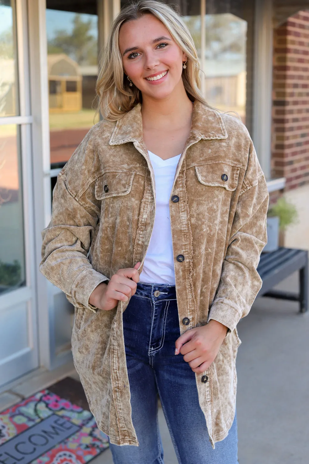 Beige Corduroy Jacket