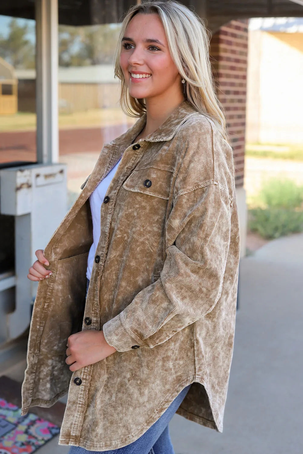 Beige Corduroy Jacket