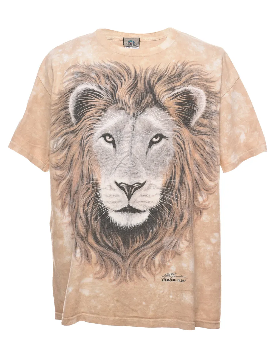 Beige Tie Dye The Mountain T-Shirt - L