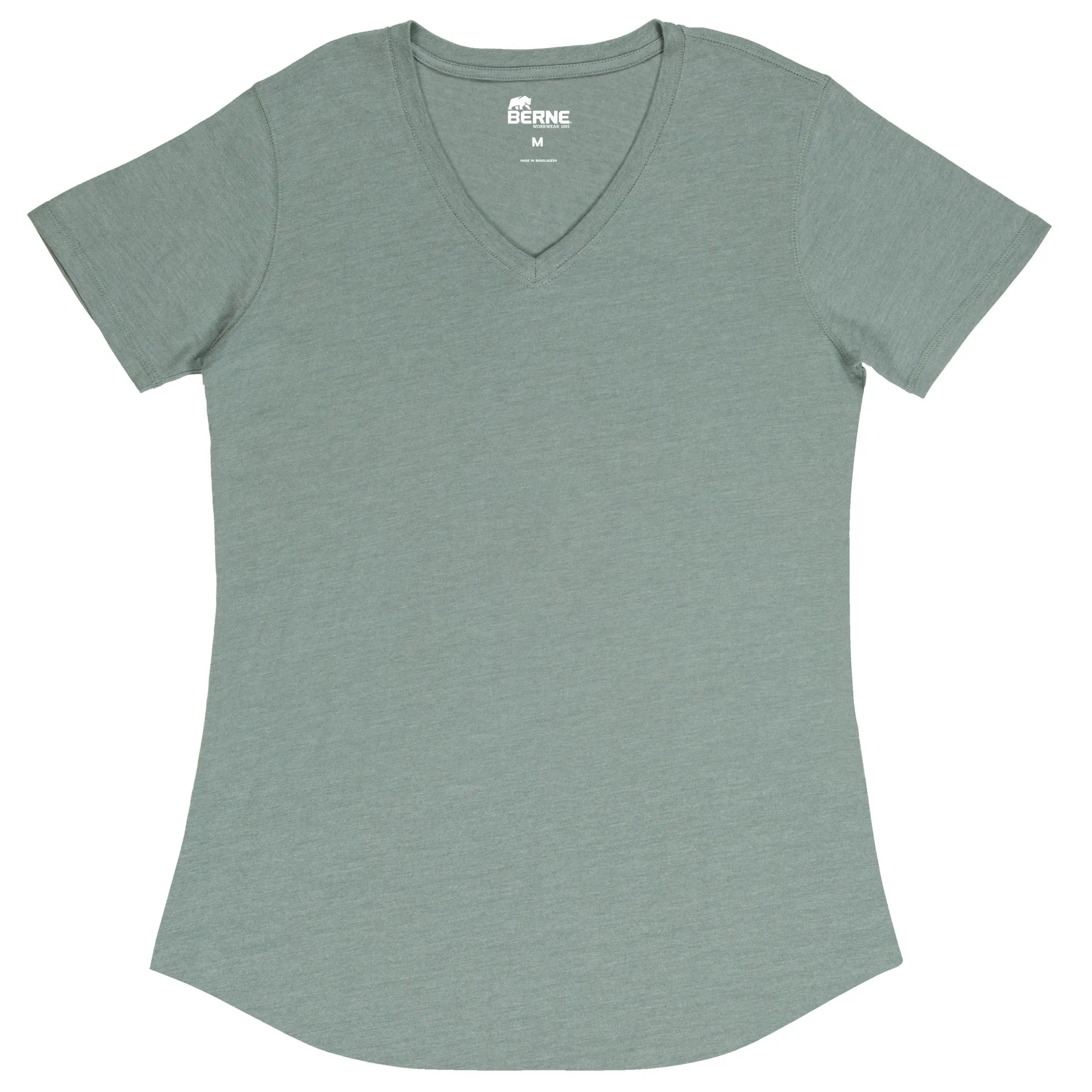 Berne Lead Cotton Blend Ladies Lightweight Performance V-Neck S/S