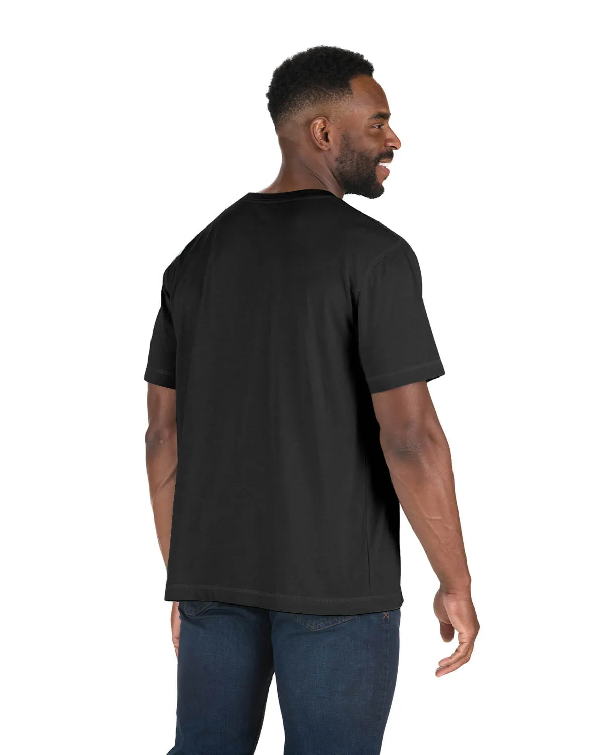 Berne Mens Black Cotton Blend Light Performance Tee S/S