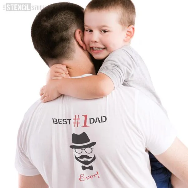 Best Dad Ever! Father's Day Stencil