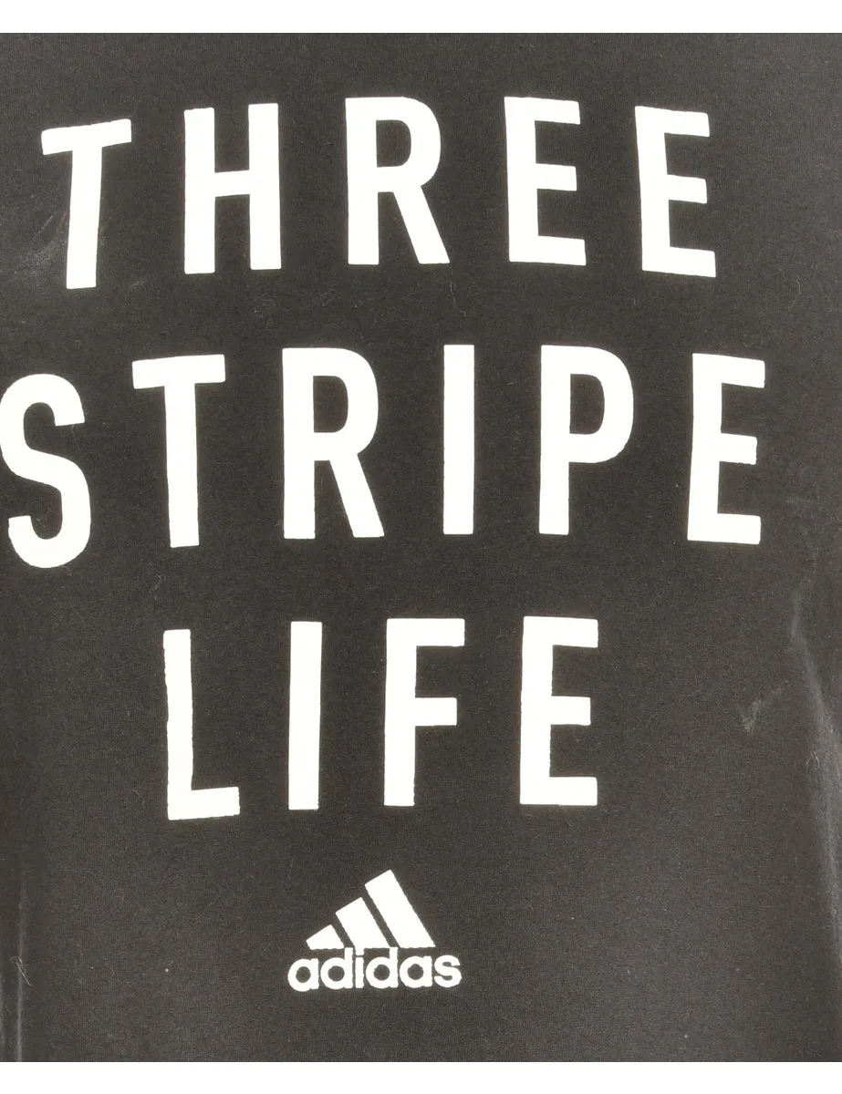 Black Adidas Printed T-shirt - M