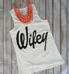 Black & Ivory Racerback Wifey Tanktop (S-XL)