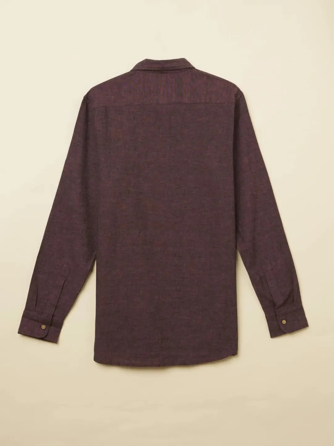 Black and Mauve Handloom Shirt