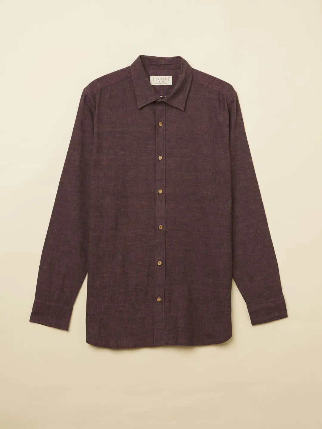 Black and Mauve Handloom Shirt