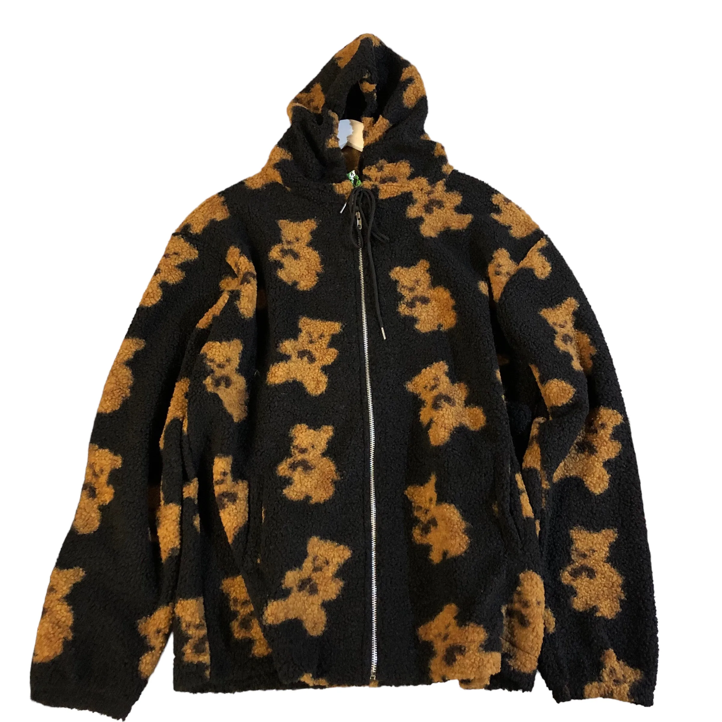 Black teddy bear Fleece hoody Jacket