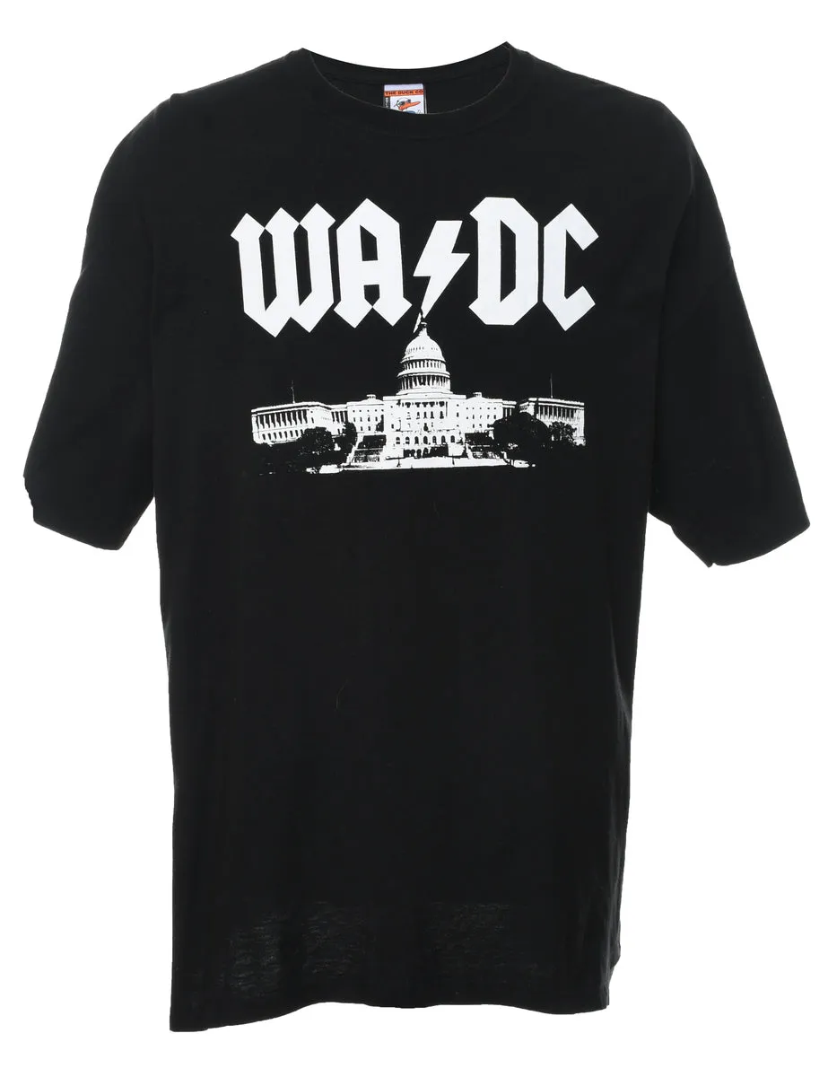 Black WA/DC Printed T-shirt - XXL