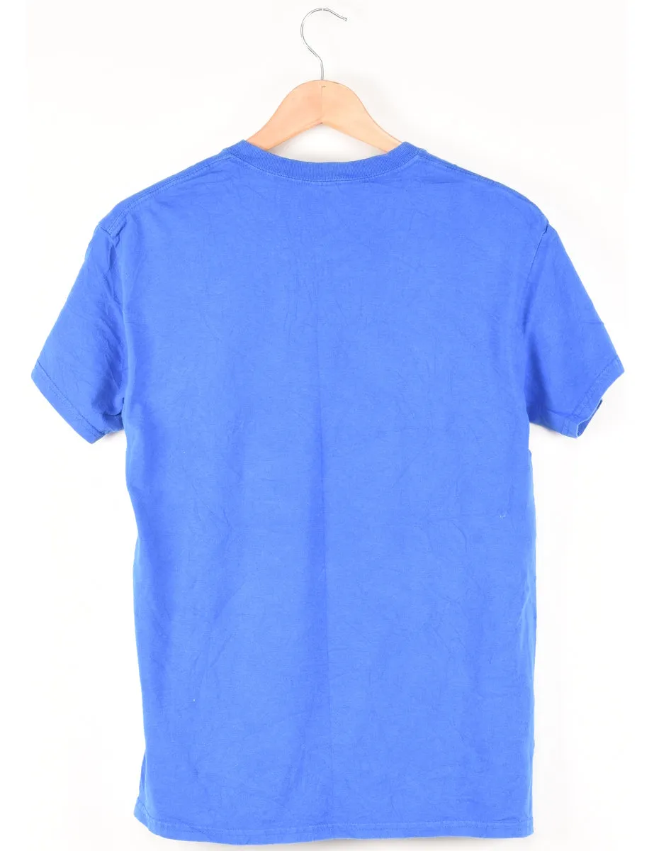 Blue & White Summer Volleyball T-Shirt - M