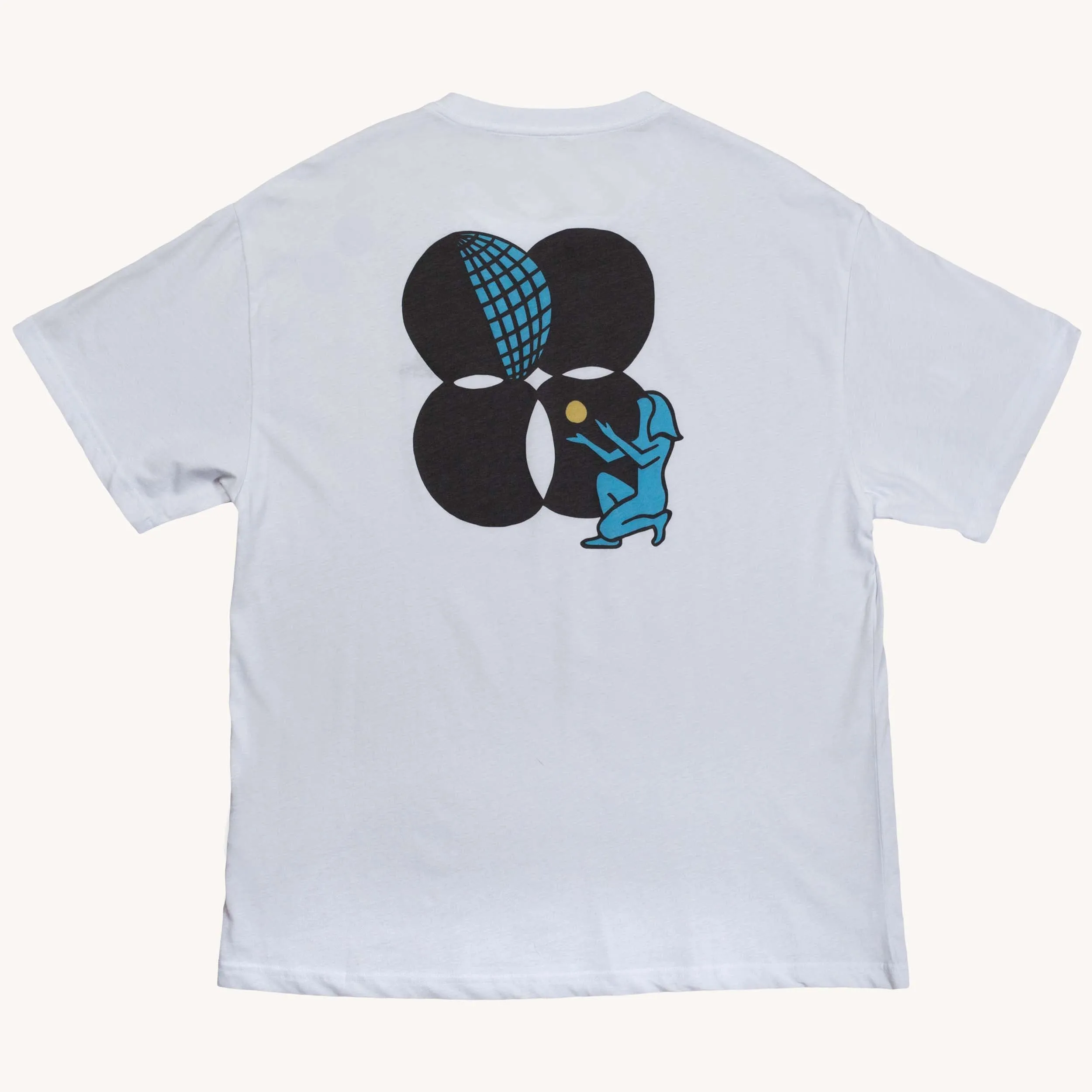 Blue Flowers Global T-Shirt - White