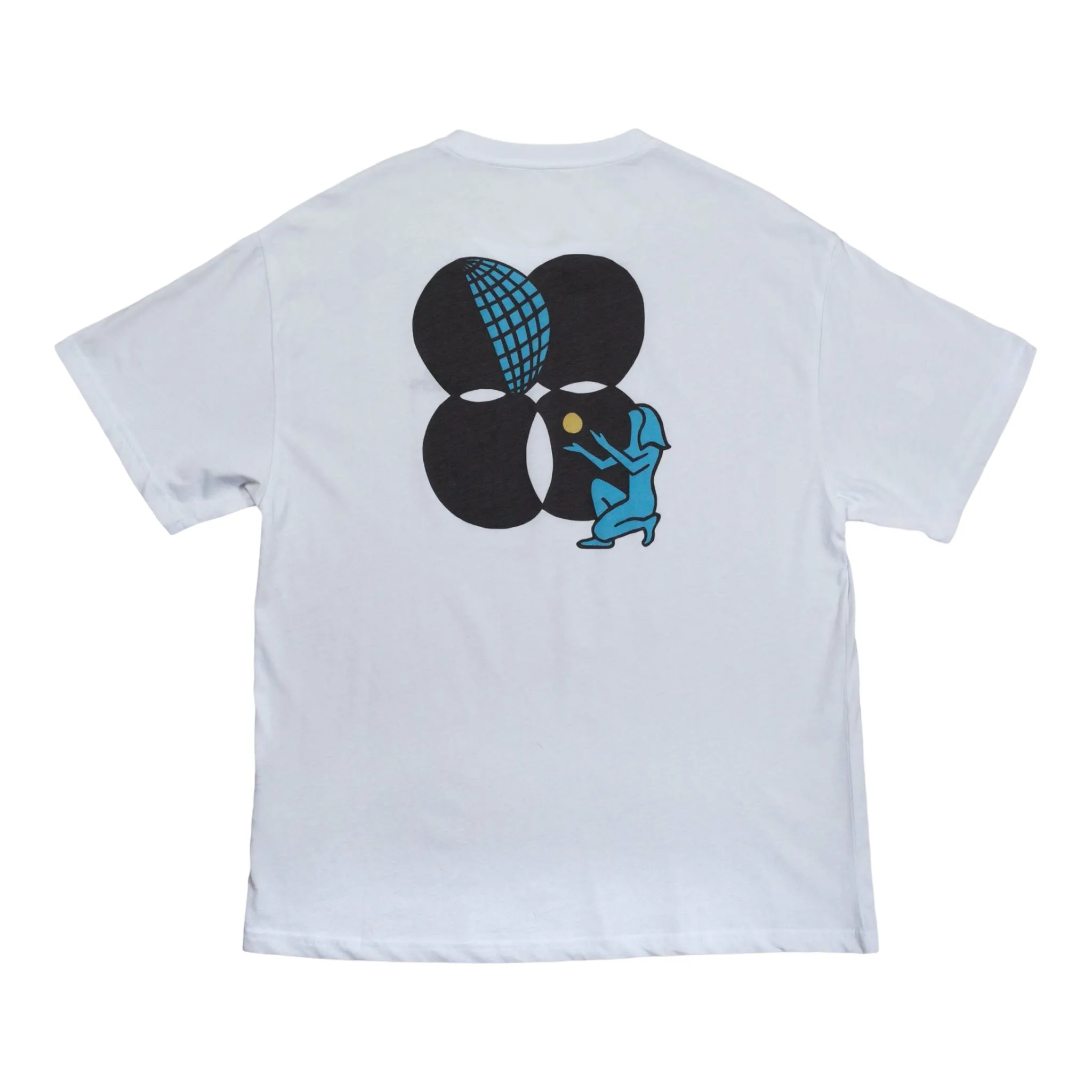 Blue Flowers Global T-Shirt - White