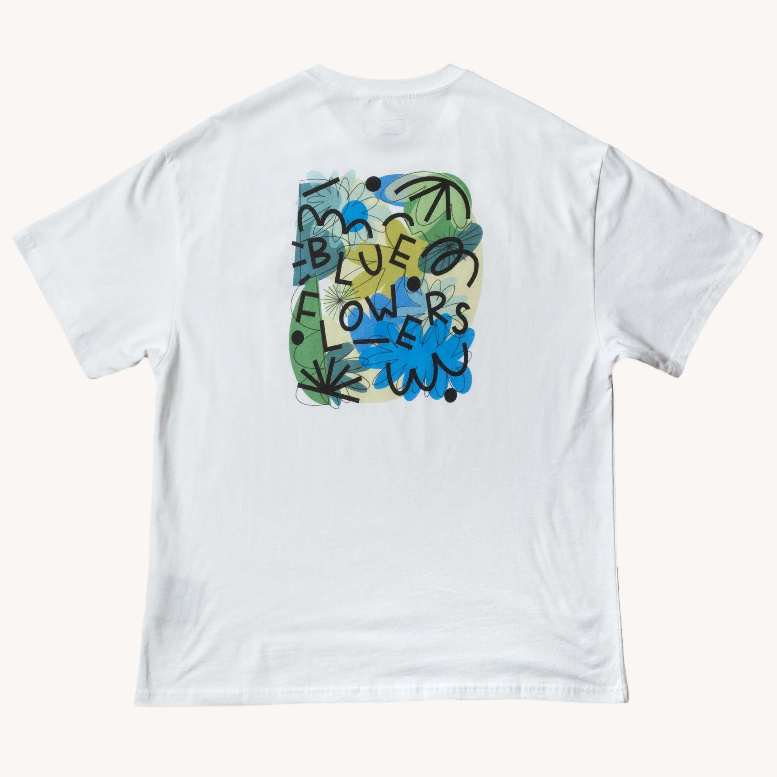 Blue Flowers Pollinator T-Shirt - White