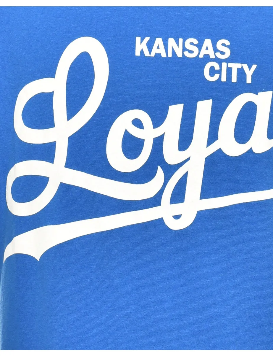 Blue Kansas City Loyals Printed T-shirt - L