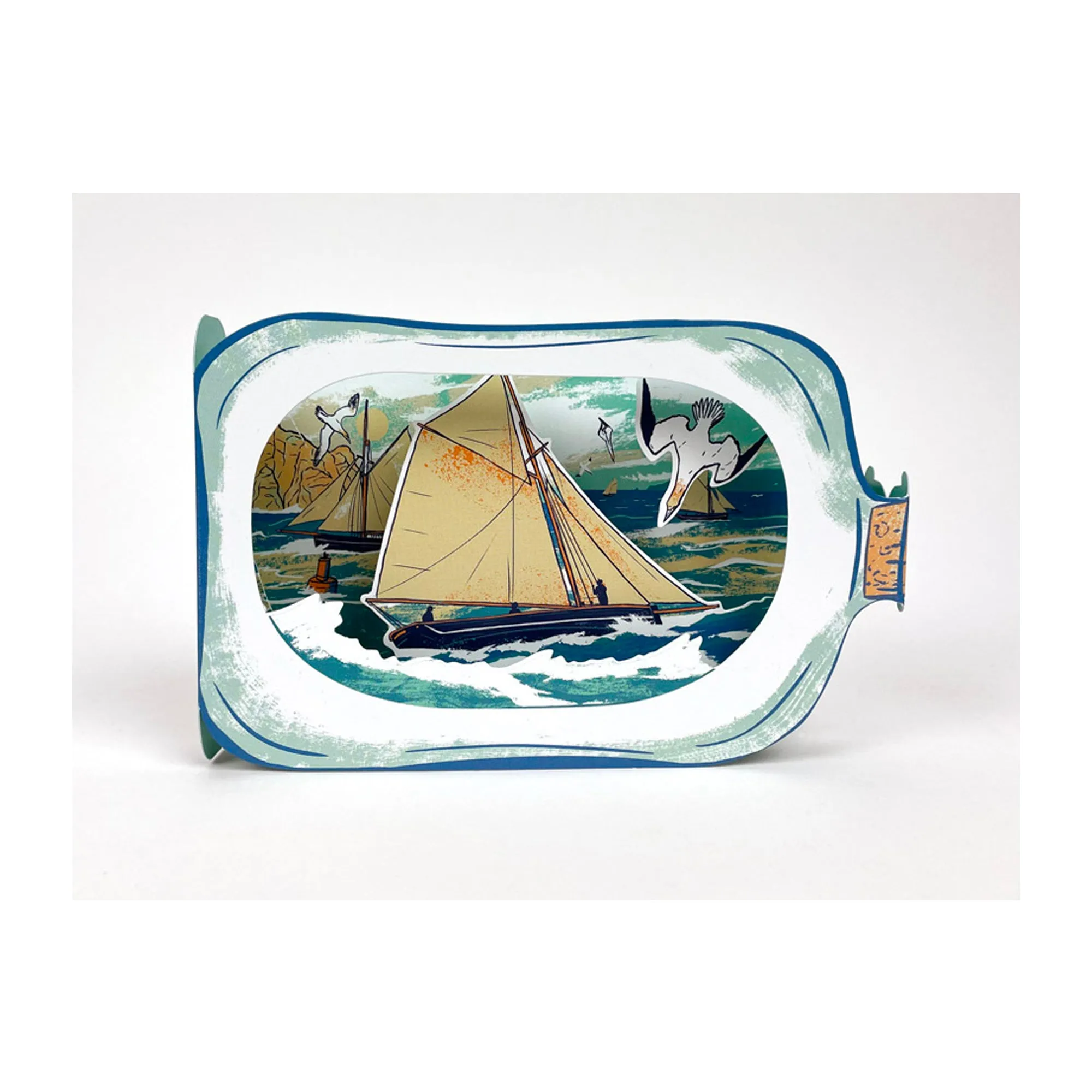 Boat in a Bottle Card