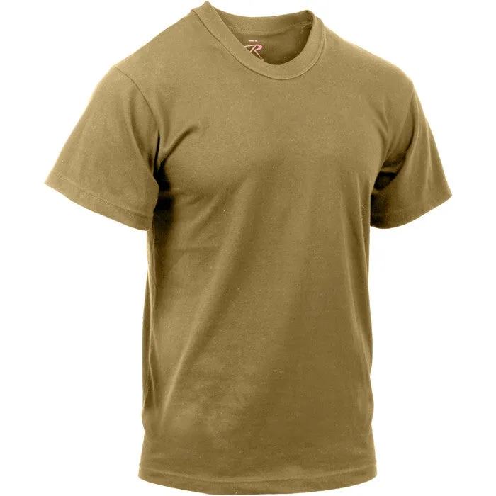 Brown Moisture Wicking Polyester Short Sleeve T-Shirt