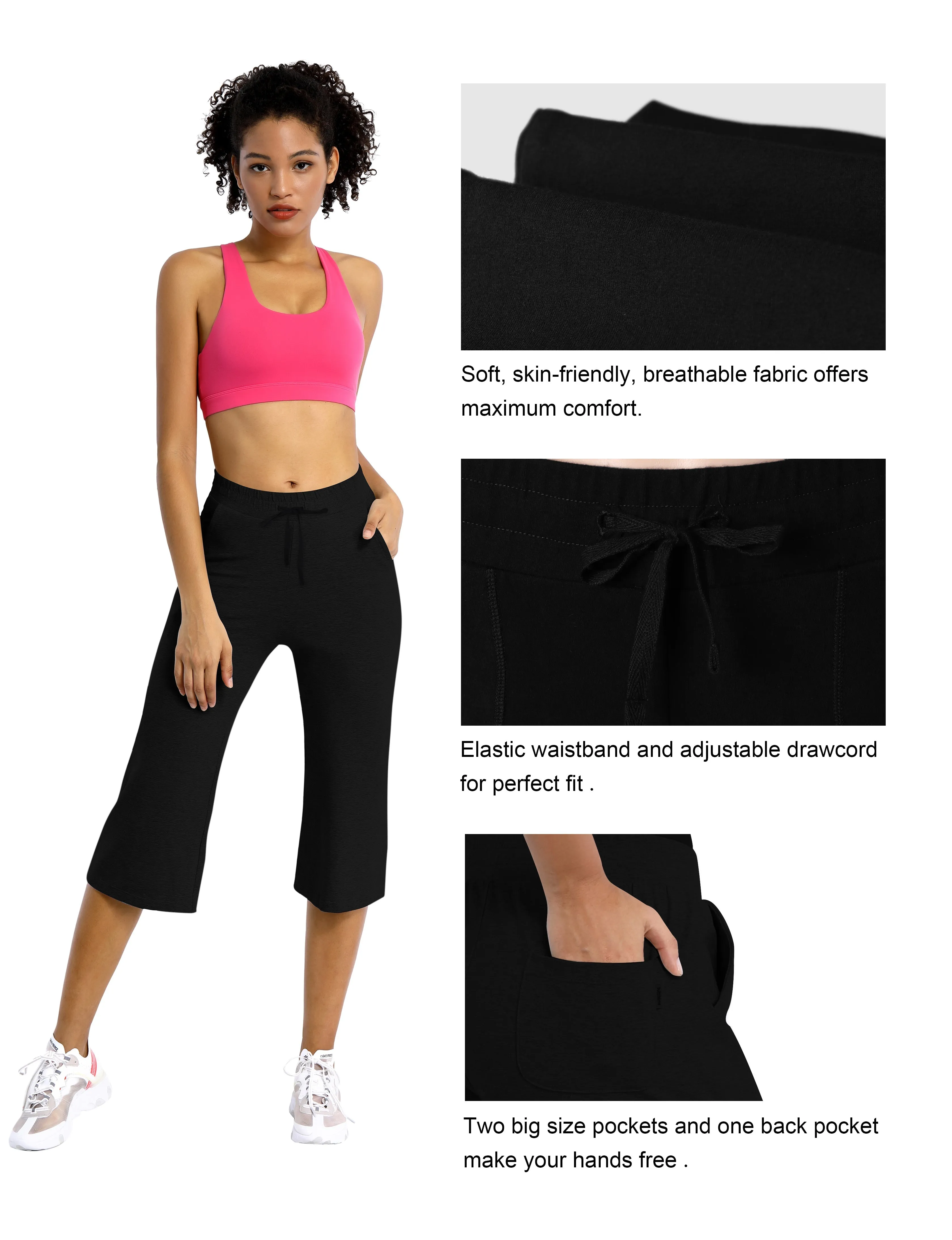 BUBBLELIME 90C/10S Pocket Lounge Adjustable Pants 19??inseam_Pilates