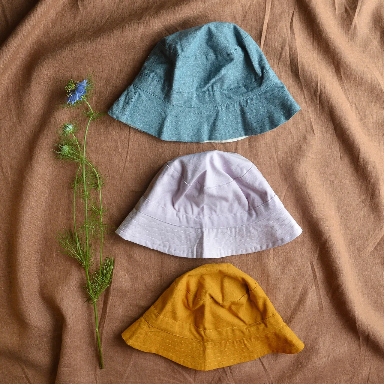 Bucket Hat in 100% Organic Cotton (Newborn-6y )