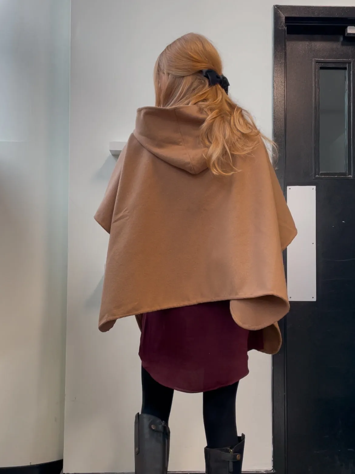 Camel Wool Cape - One Size