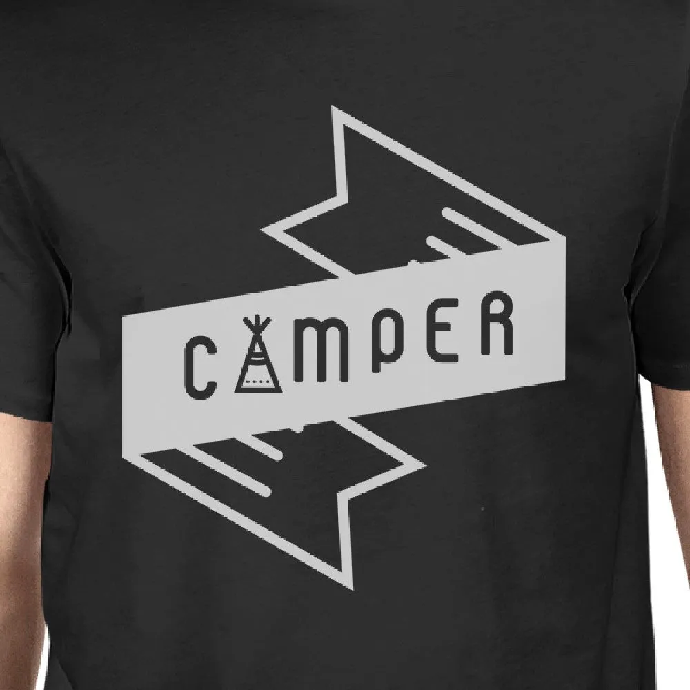 Camper Mens Black Short Sleeve T-Shirt Witty Gift For Hiking Lovers