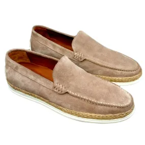 Capri Venetian Casual Suede Slip-On in Sand by Alan Payne Footwear