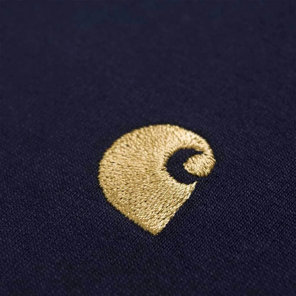 Carhartt Chase T-Shirt - Dark Navy / Gold