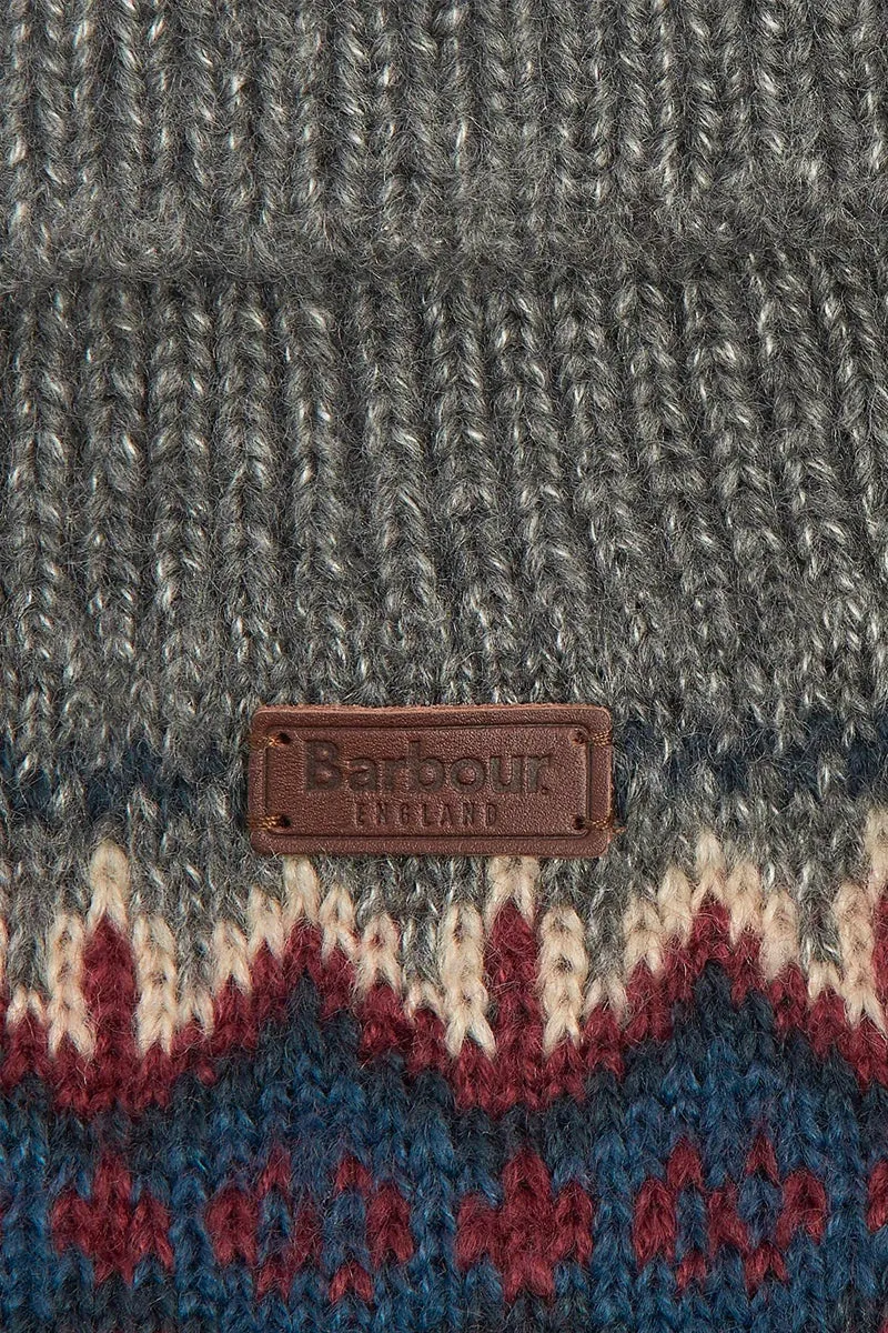 CASE FAIR ISLE DOG JUMPER GREY