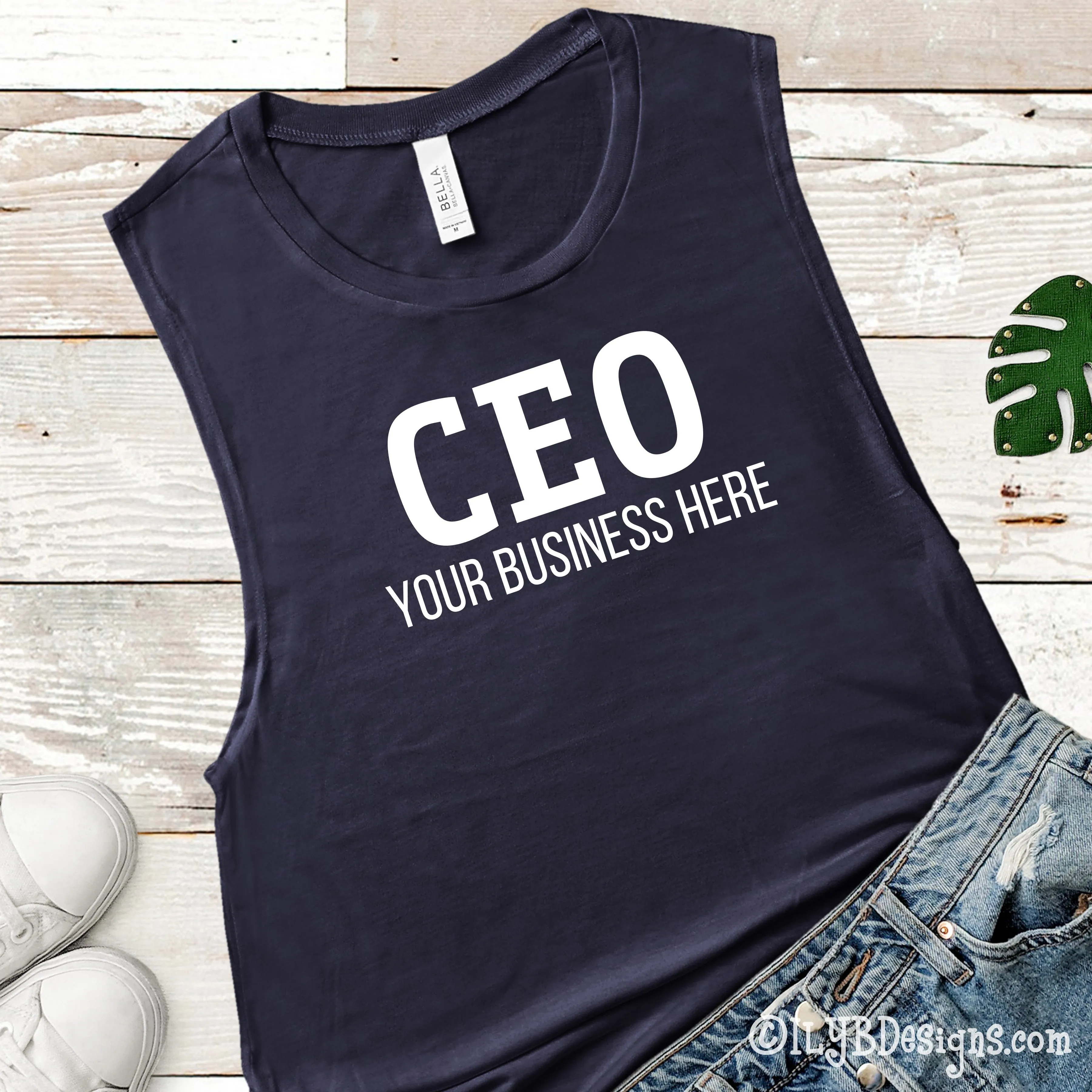 CEO Muscle Tank - Custom Business Tank - Personalized CEO Tank