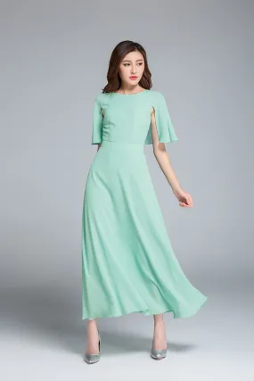 chiffon dress, bridesmaid dress, fitted dress 1768