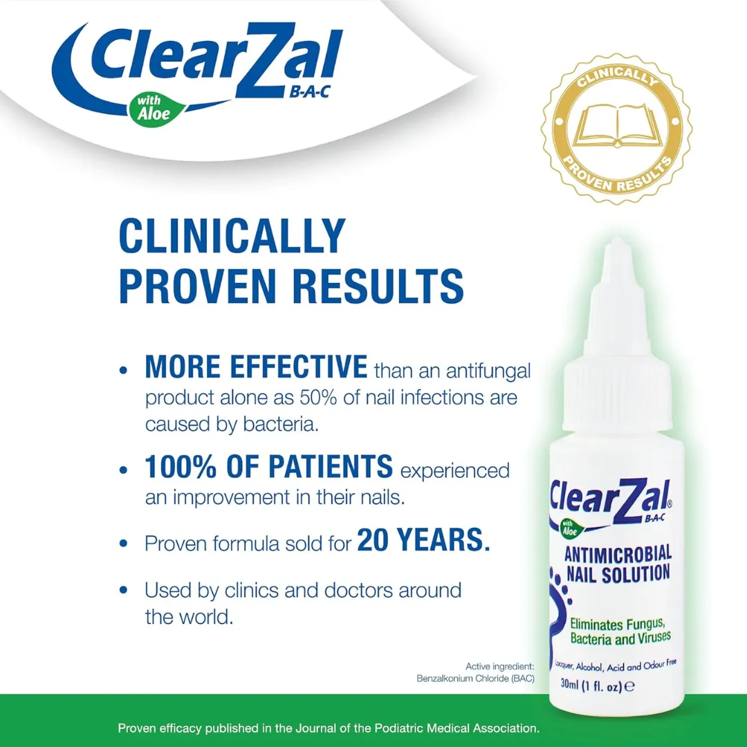 ClearZal Fungal Nail Treatment | Antimicrobial Nail Solution 30ml (T)