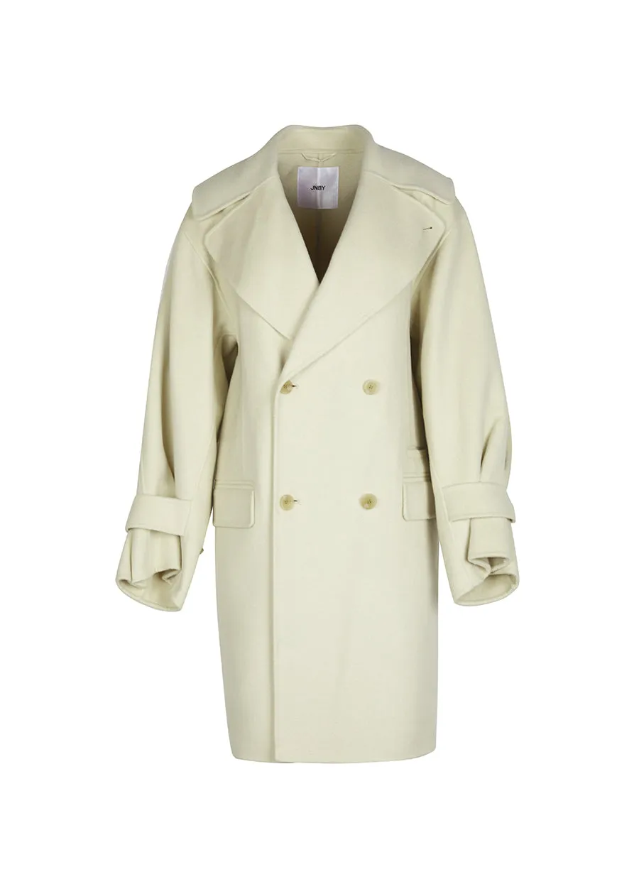 Coat / JNBY Loose-fit Notched-collar Wool Coat