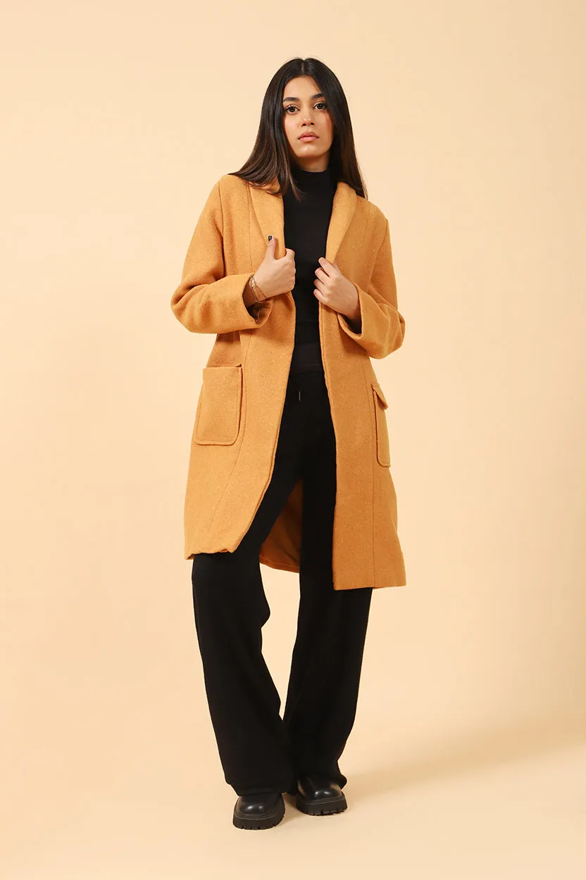 COAT WITH FRONT PANELS