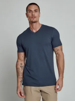 Core V-Neck Tee Island Blue