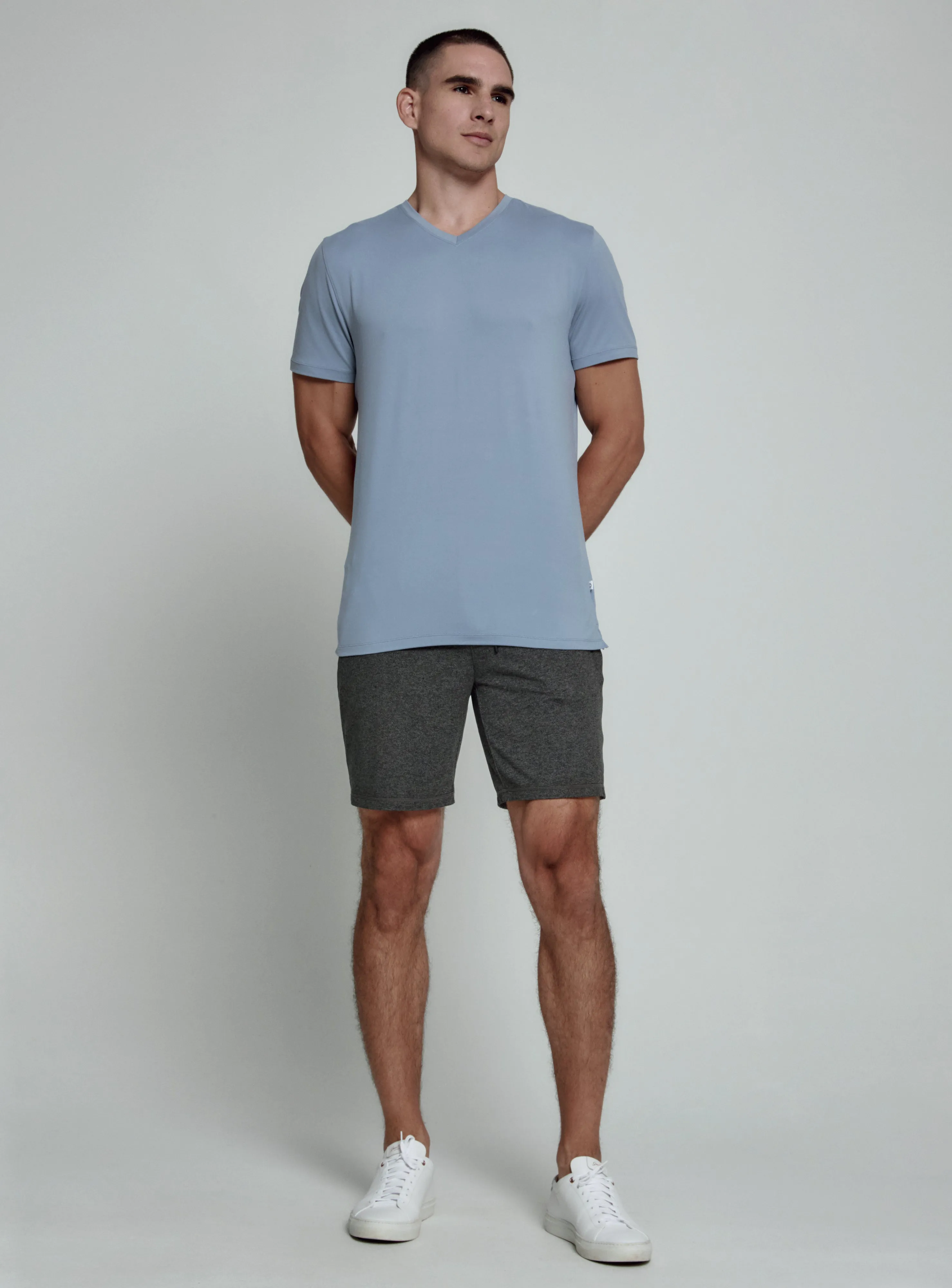 Core V-Neck Tee Island Blue