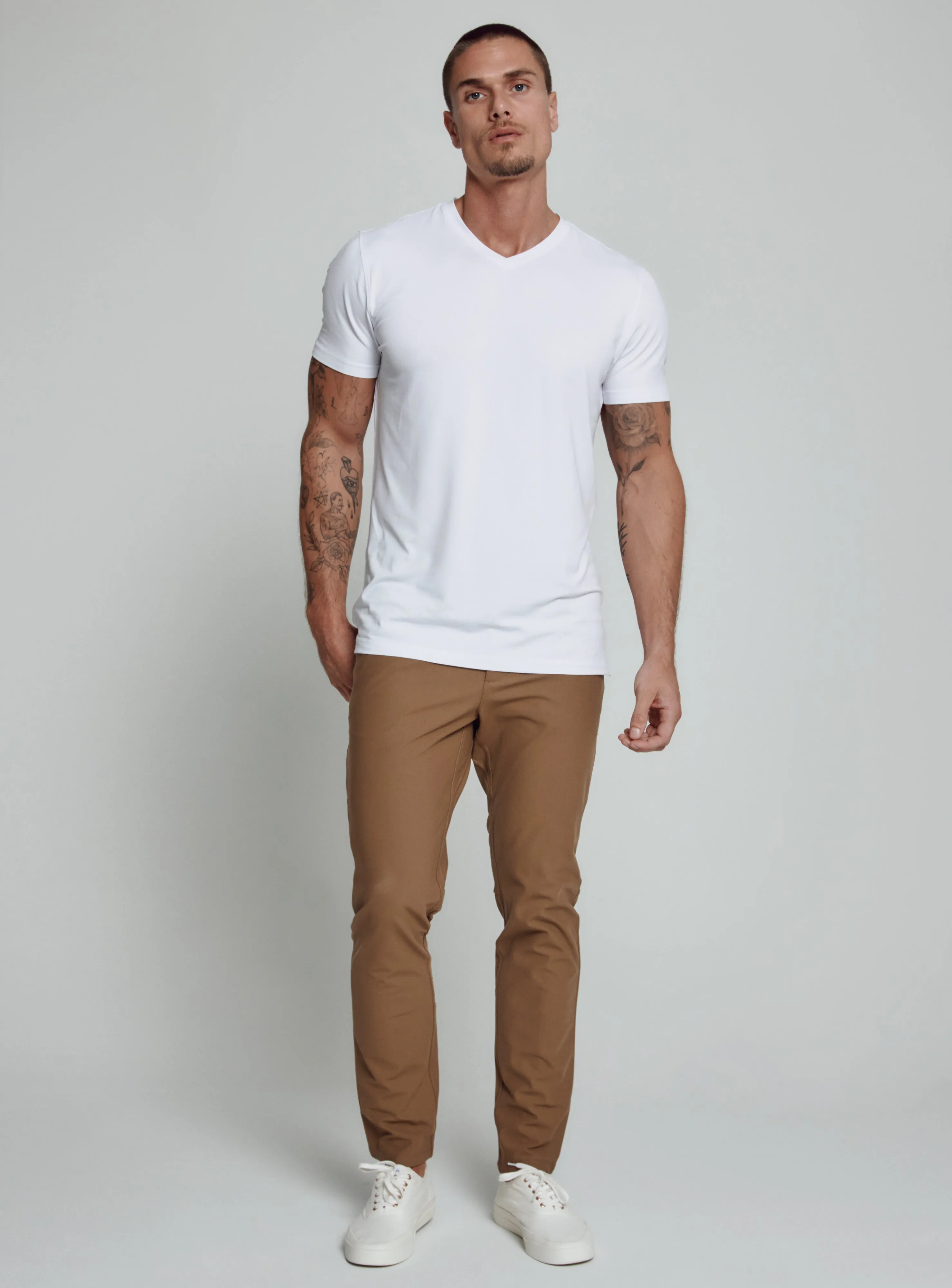 Core V-Neck Tee White