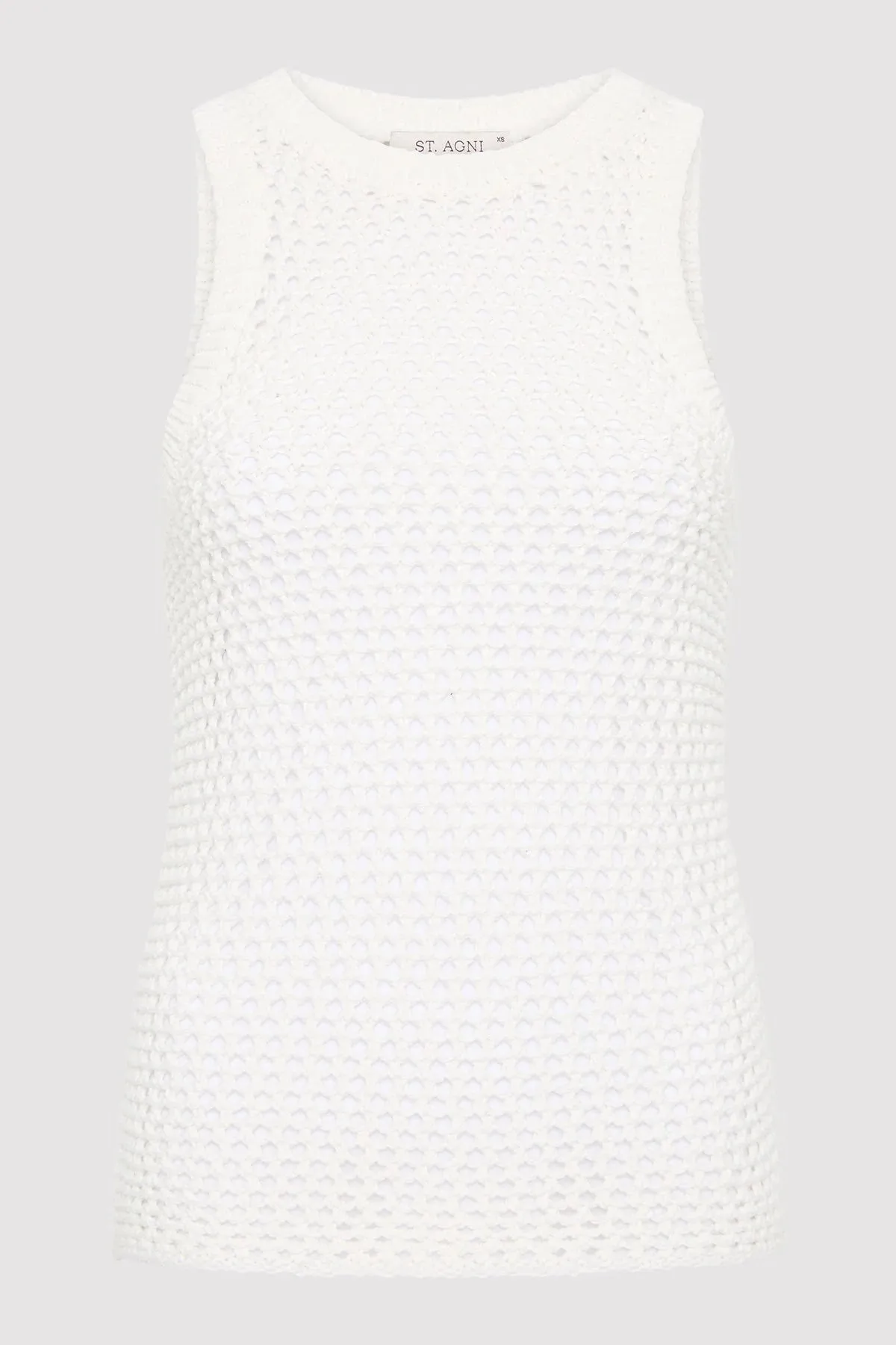 COTTON CROCHET TANK WHITE