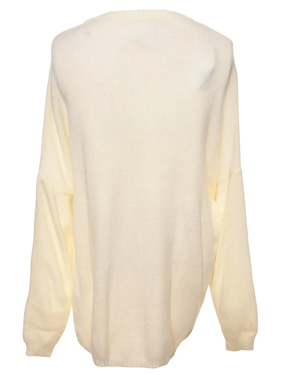 Cream Long Sleeved Jumper - XL