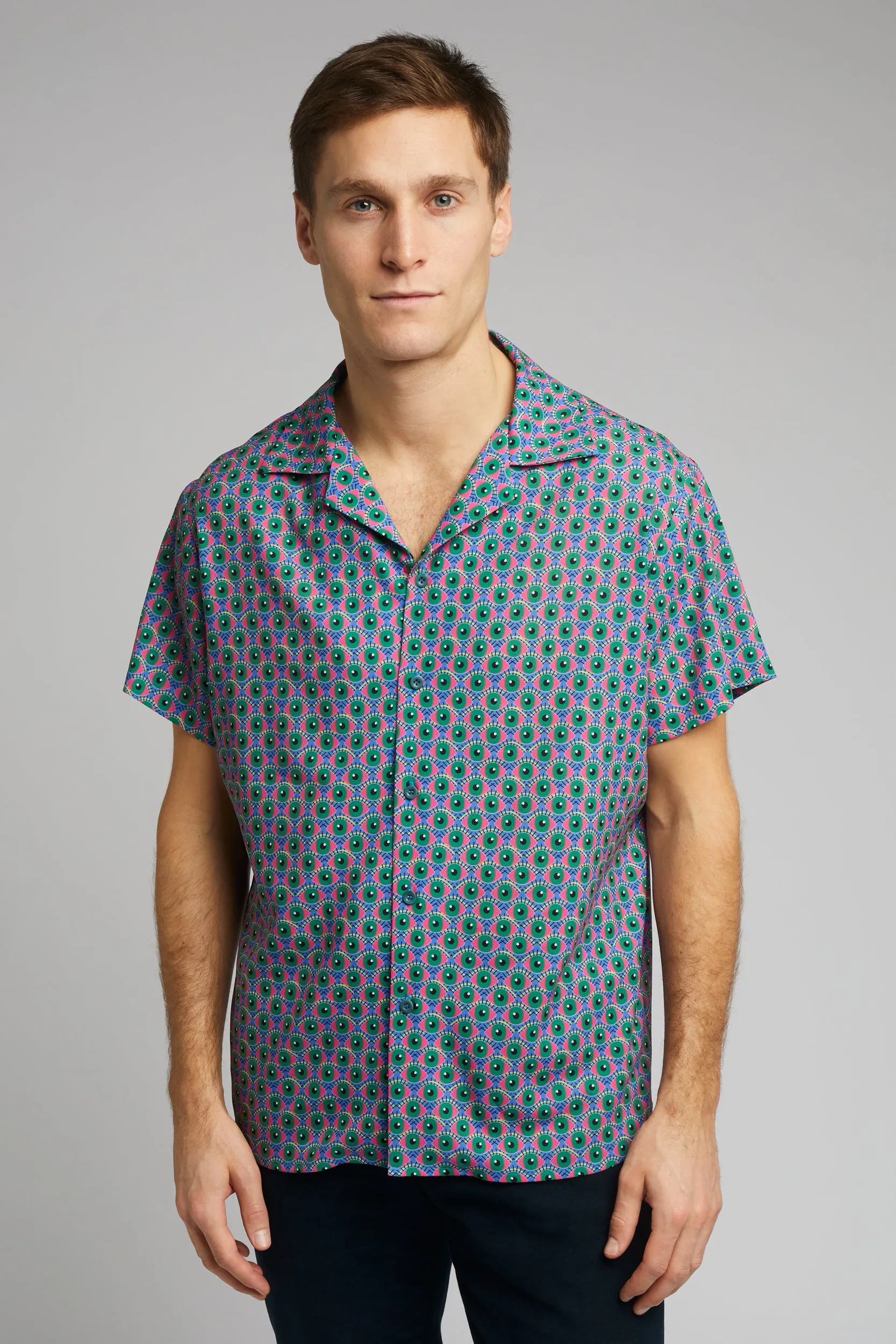 Cuban Collar Shirt in Eye of Newt Print